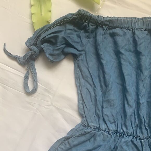 𝅺💥STREETWEAR Society Off Shoulder Denim Romper💥 - Picture 4 of 8